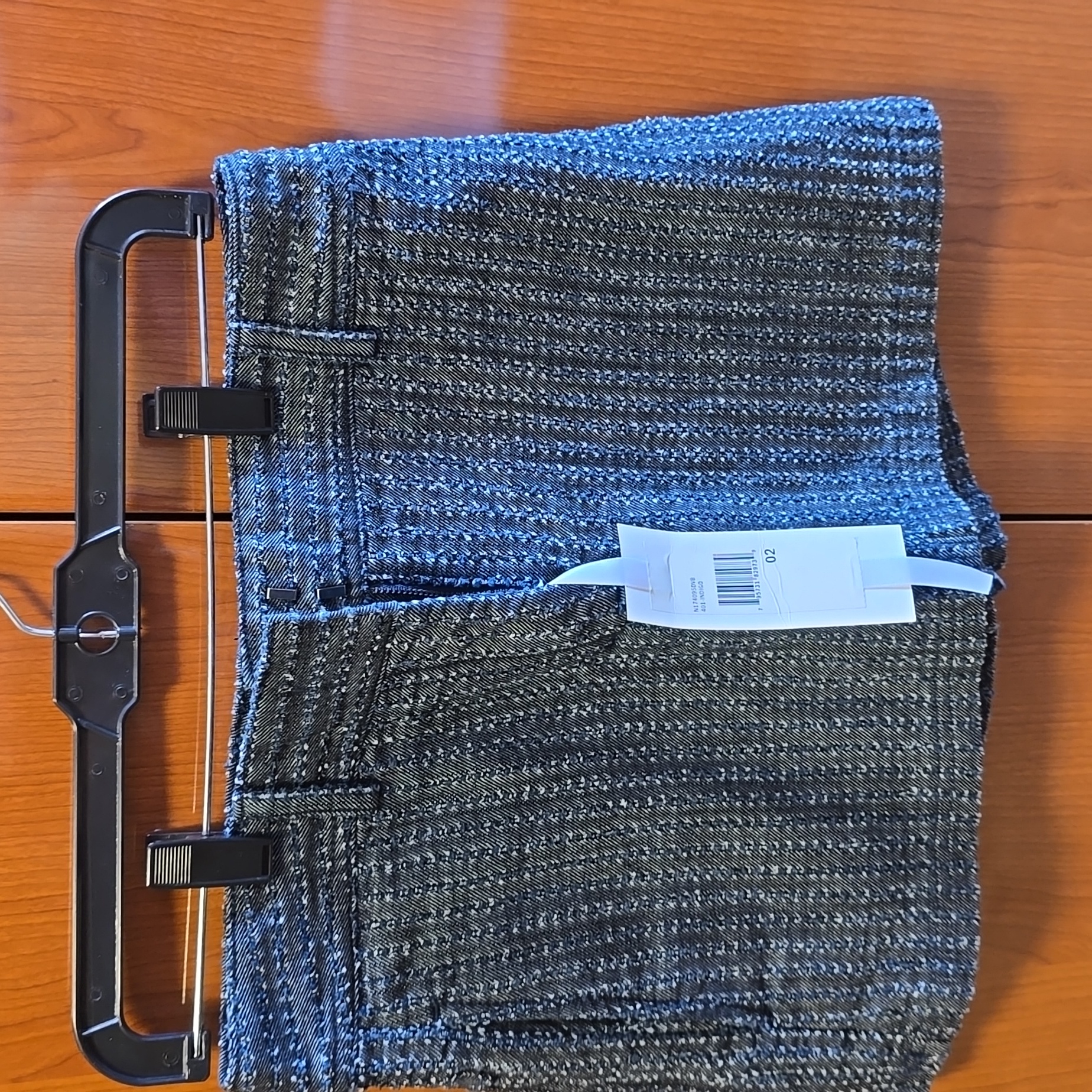 Dkny Blue Tweed Skirt-Shorts Size 2 Brand New